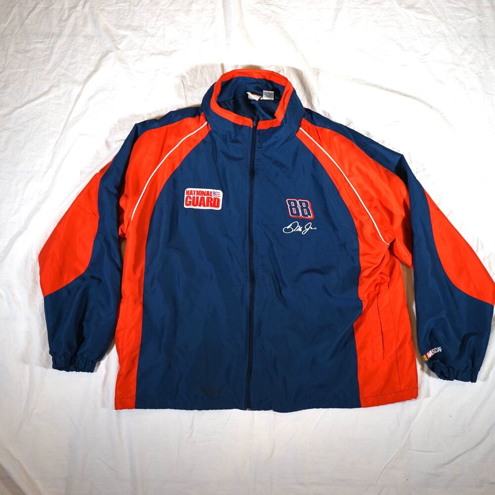 NASCAR Winners Circle Dale Jr. Jacket Red Blue Mens L